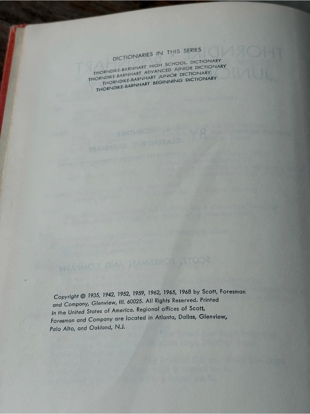 VTG Thorndike Barnhart Junior Dictionary, 7th Edition